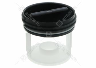 Фильтр (крышка, заглушка) насоса (черный) стиральной машины Bosch, Siemens