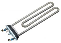 ТЭН (нагреватель) L=235 мм, 1950W, прямой без отверстия, узкий фланец стиральной машины Electrolux, Zanussi, AEG